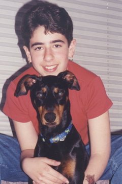 Colt with Angel the Doberman