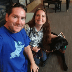 Gabby the Guide Dog Selfie